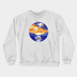 Many Moons Circle (White Background) Crewneck Sweatshirt